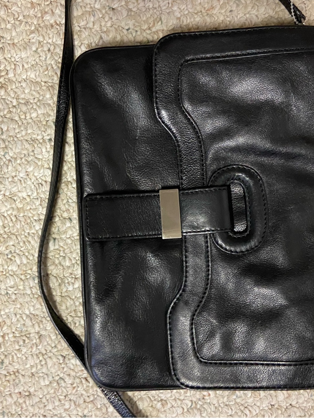 Botkier Black Leather Crossbody with Silver Accent - Picture 2 of 6